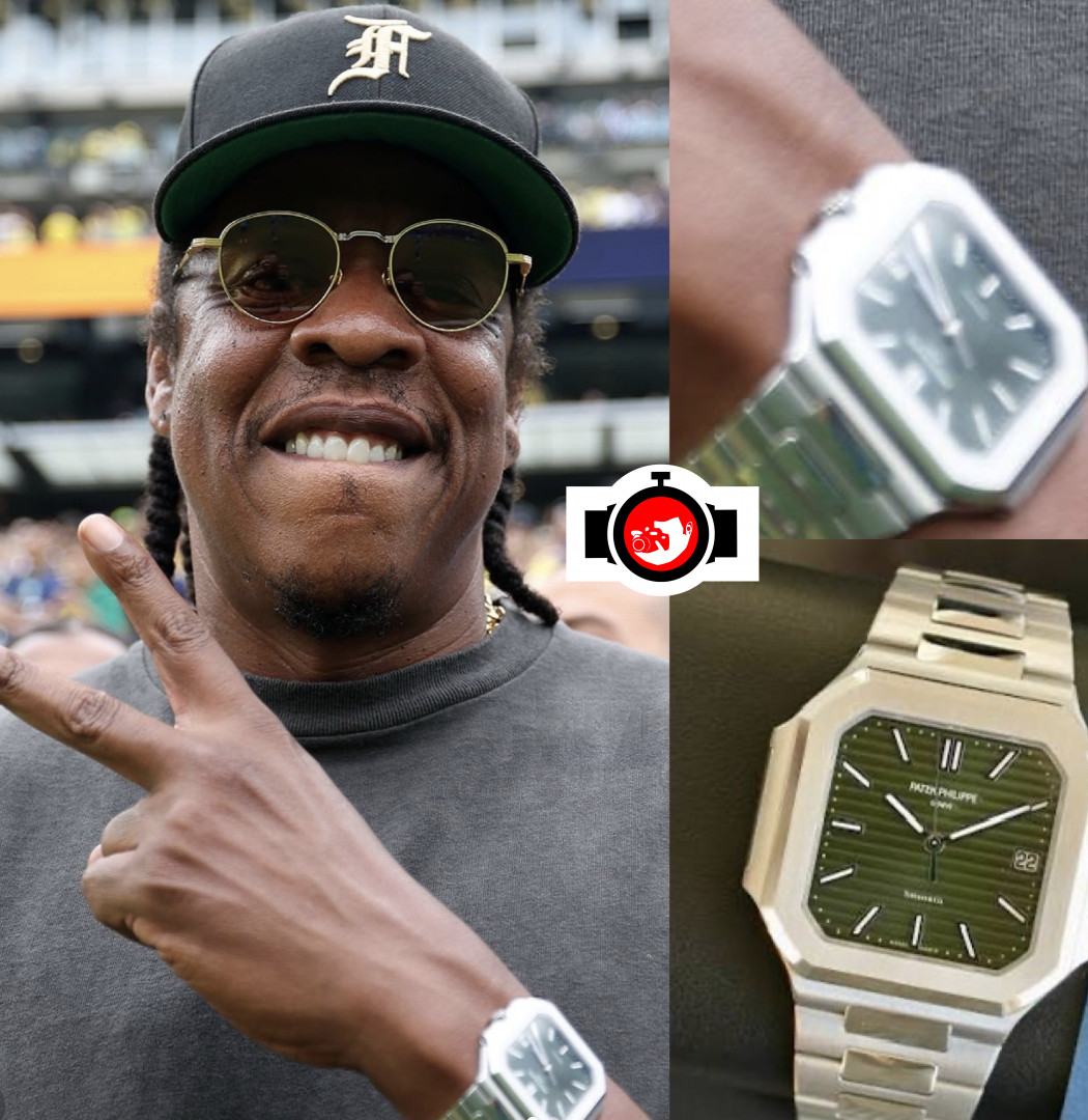 rapper Jay-Z spotted wearing a Patek Philippe 5821/1A-001