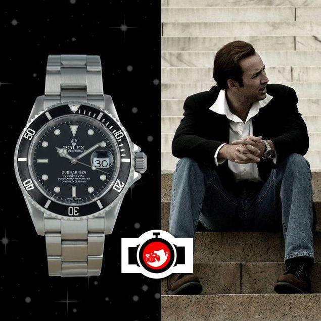 actor Nicolas Cage spotted wearing a Rolex 16610