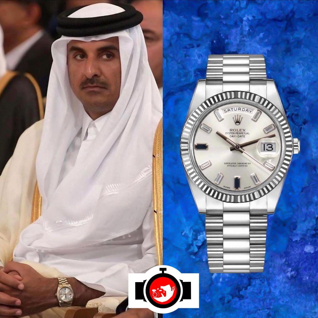 politician Tamim bin Hamad Al Thani spotted wearing a Rolex 218239