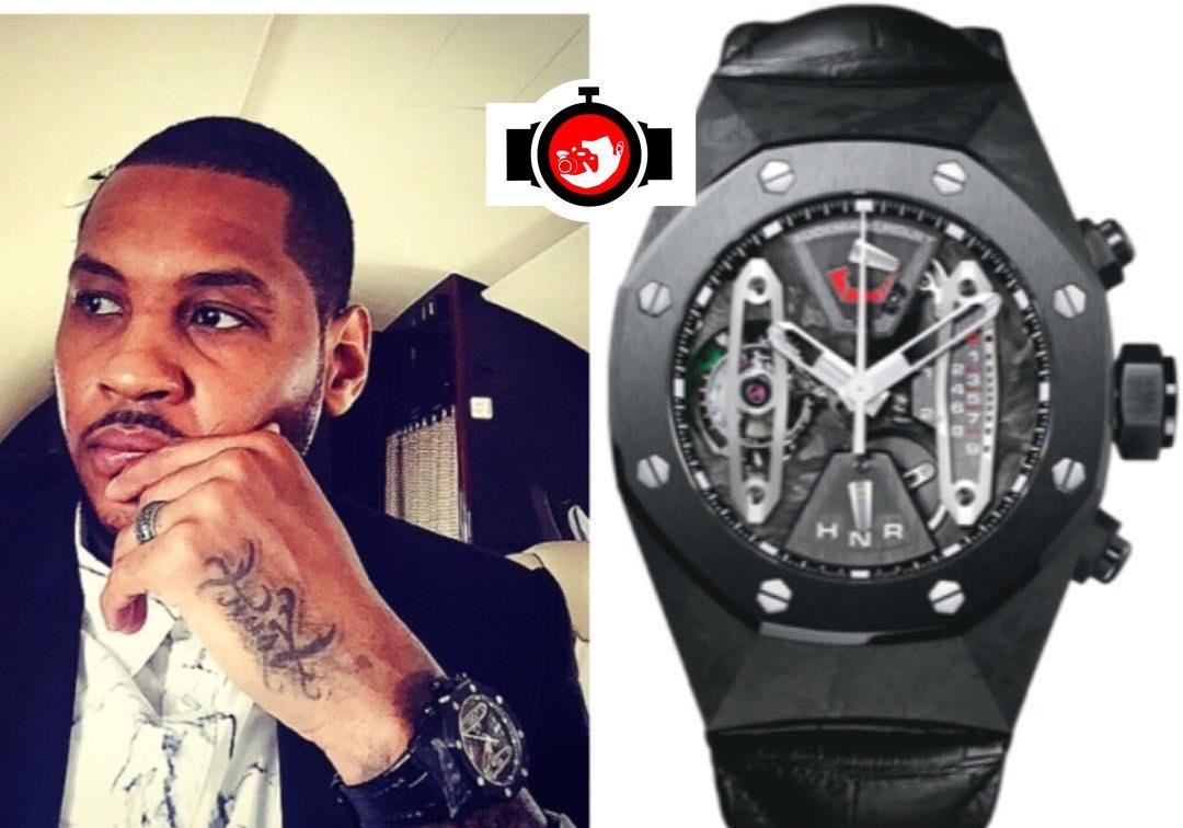 basketball player Carmelo Anthony spotted wearing a Audemars Piguet 