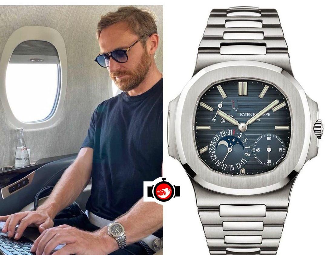 David Guetta's Impressive Watch Collection: A Look at his Stainless Steel Patek Philippe Nautilus With a Moon Phase