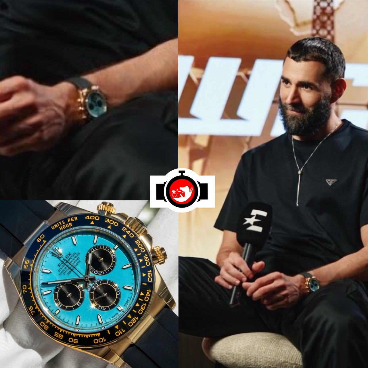 footballer Karim Benzema spotted wearing a Rolex 126518LN-0014
