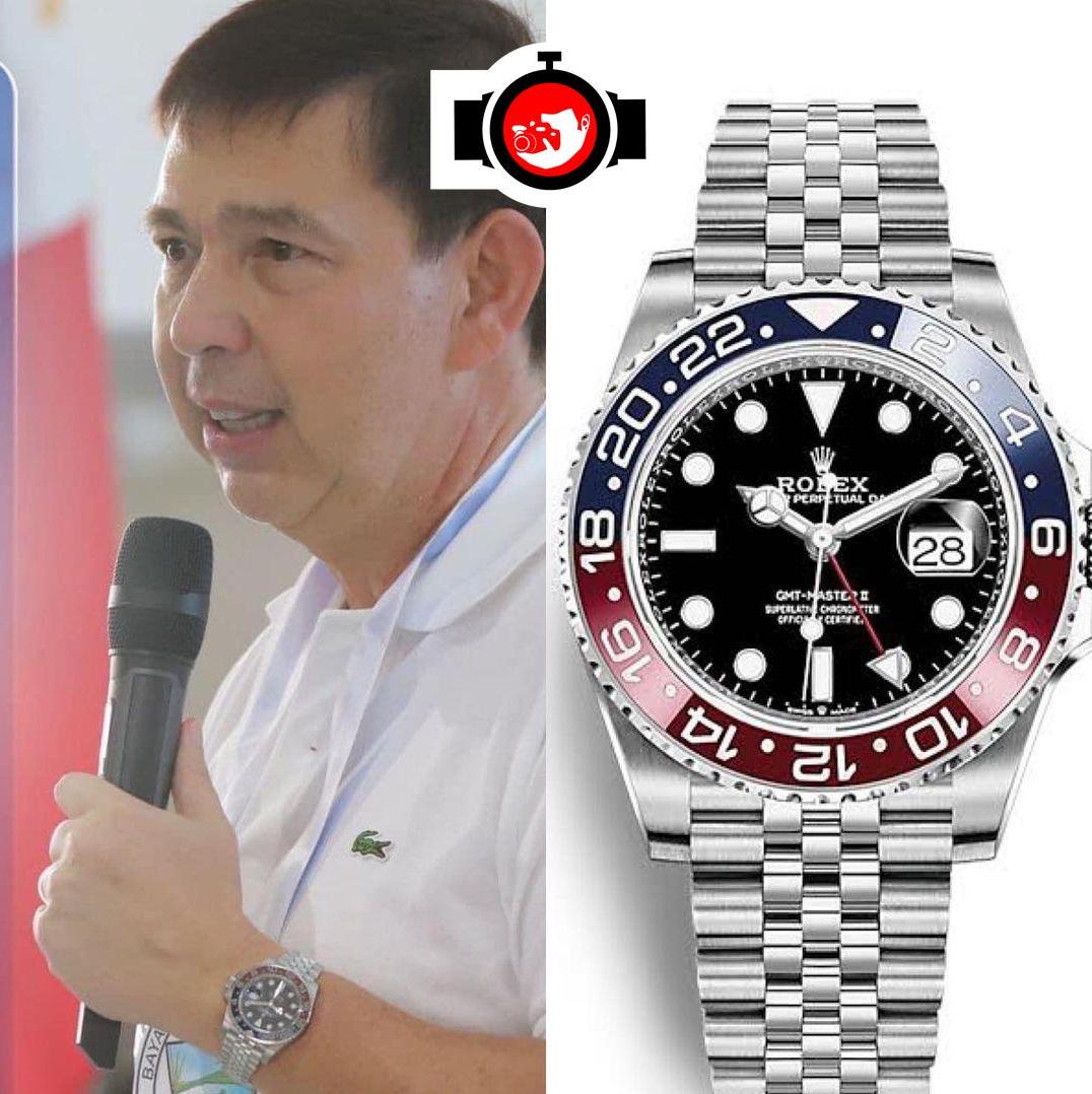 politician Ralph Recto spotted wearing a Rolex 126710BLRO