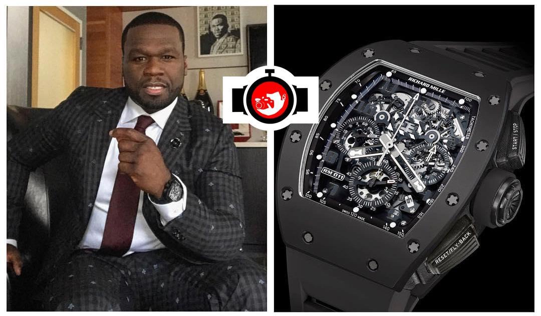 rapper 50 Cent spotted wearing a Richard Mille RM11