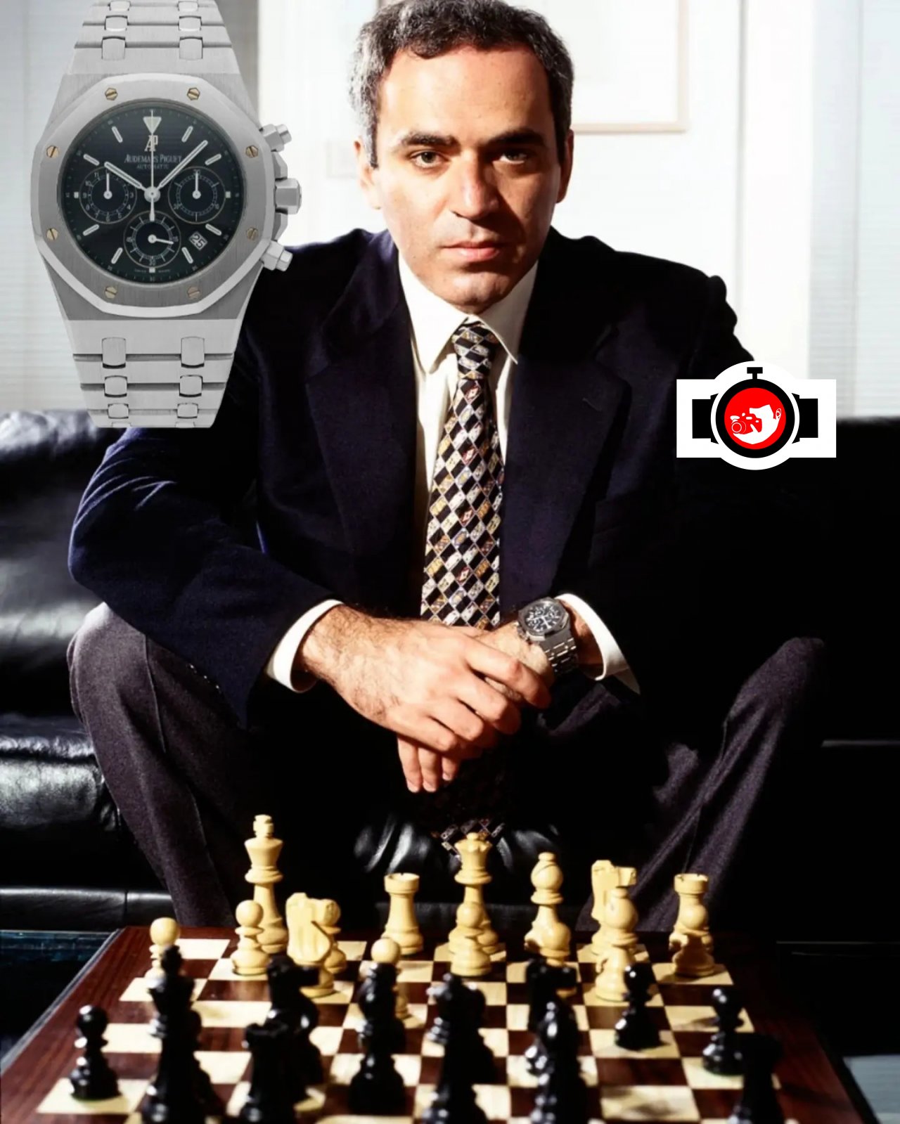 Garry Kasparov Spotted Wearing Audemars Piguet Royal Oak Chronograph Ref. 25860ST