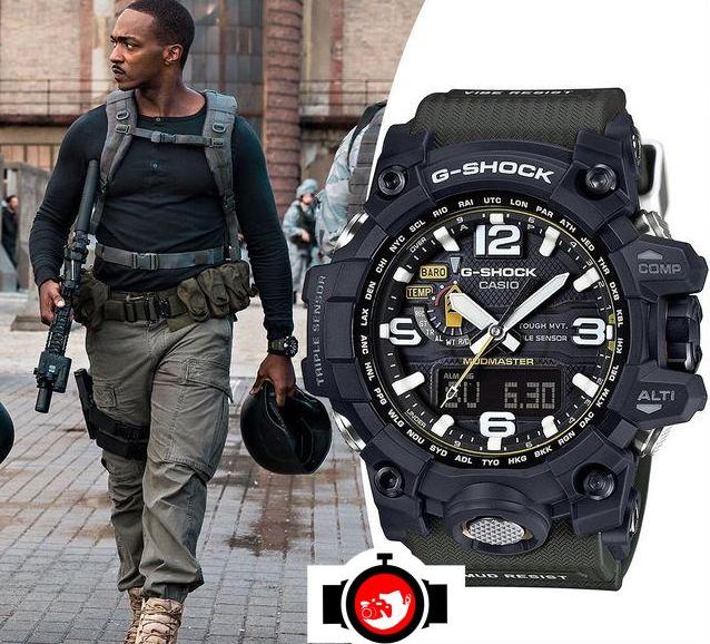 actor Anthony Mackie spotted wearing a Casio GWG1000-1A3