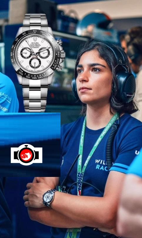 pilot Jamie Chadwick spotted wearing a Rolex 