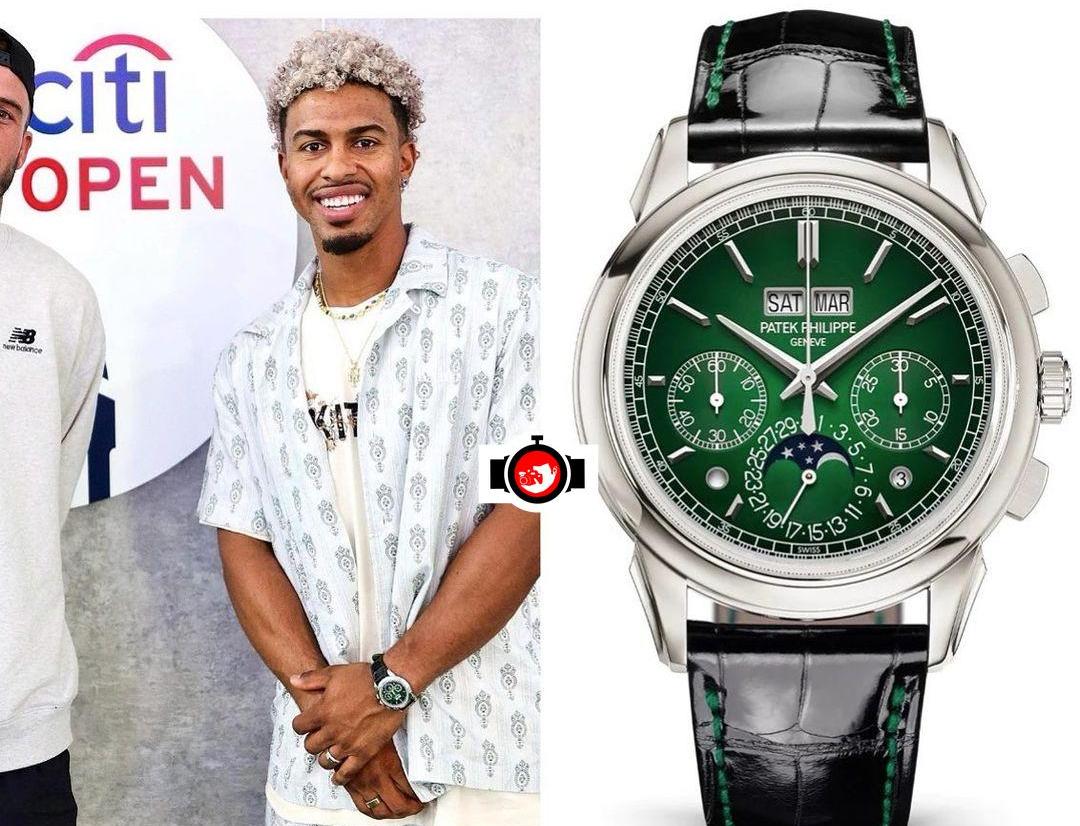 baseball player Francisco Lindor spotted wearing a Patek Philippe 5270P