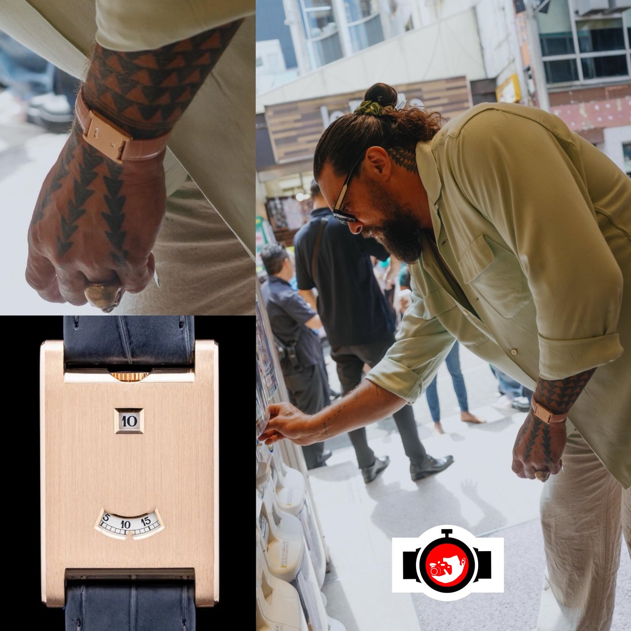 actor Jason Momoa spotted wearing a Cartier WGTA0235