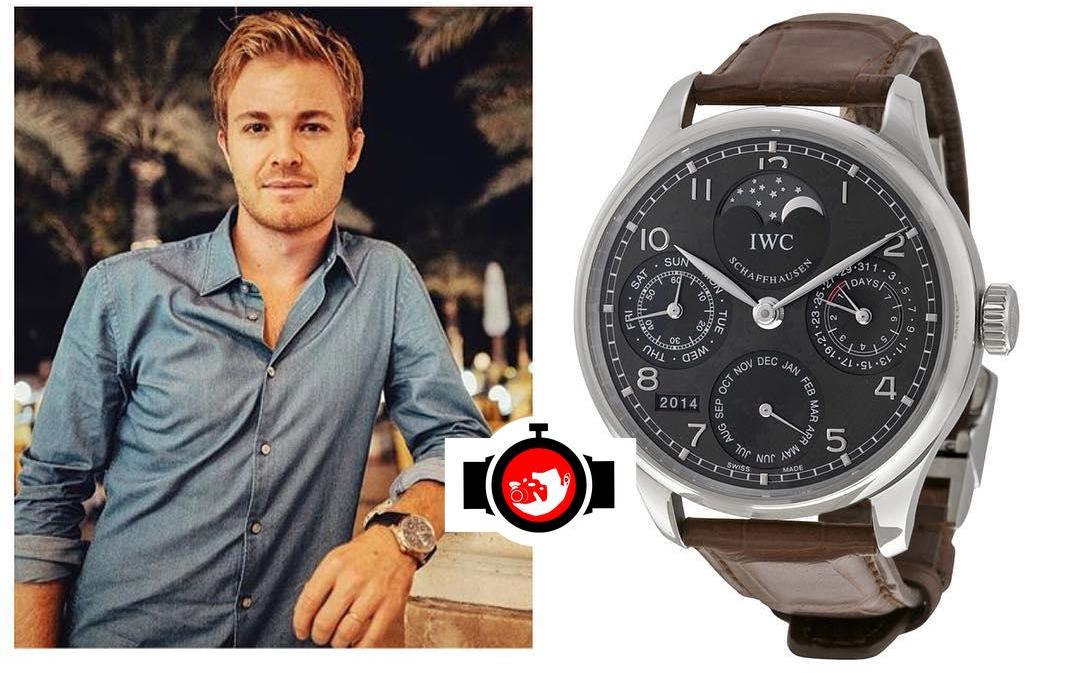 pilot Nico Rosberg spotted wearing a IWC IW502307
