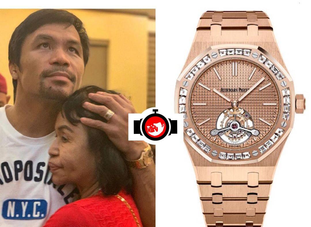 boxer Manny Pacquiao spotted wearing a Audemars Piguet 26514OR