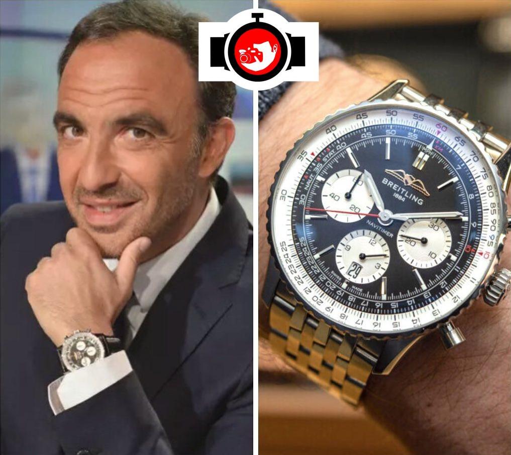 television presenter Nikos Aliagas spotted wearing a Breitling 