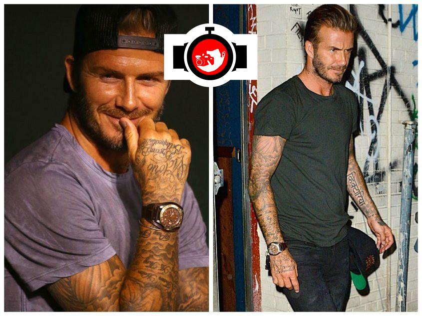 footballer David Beckham spotted wearing a Rolex 