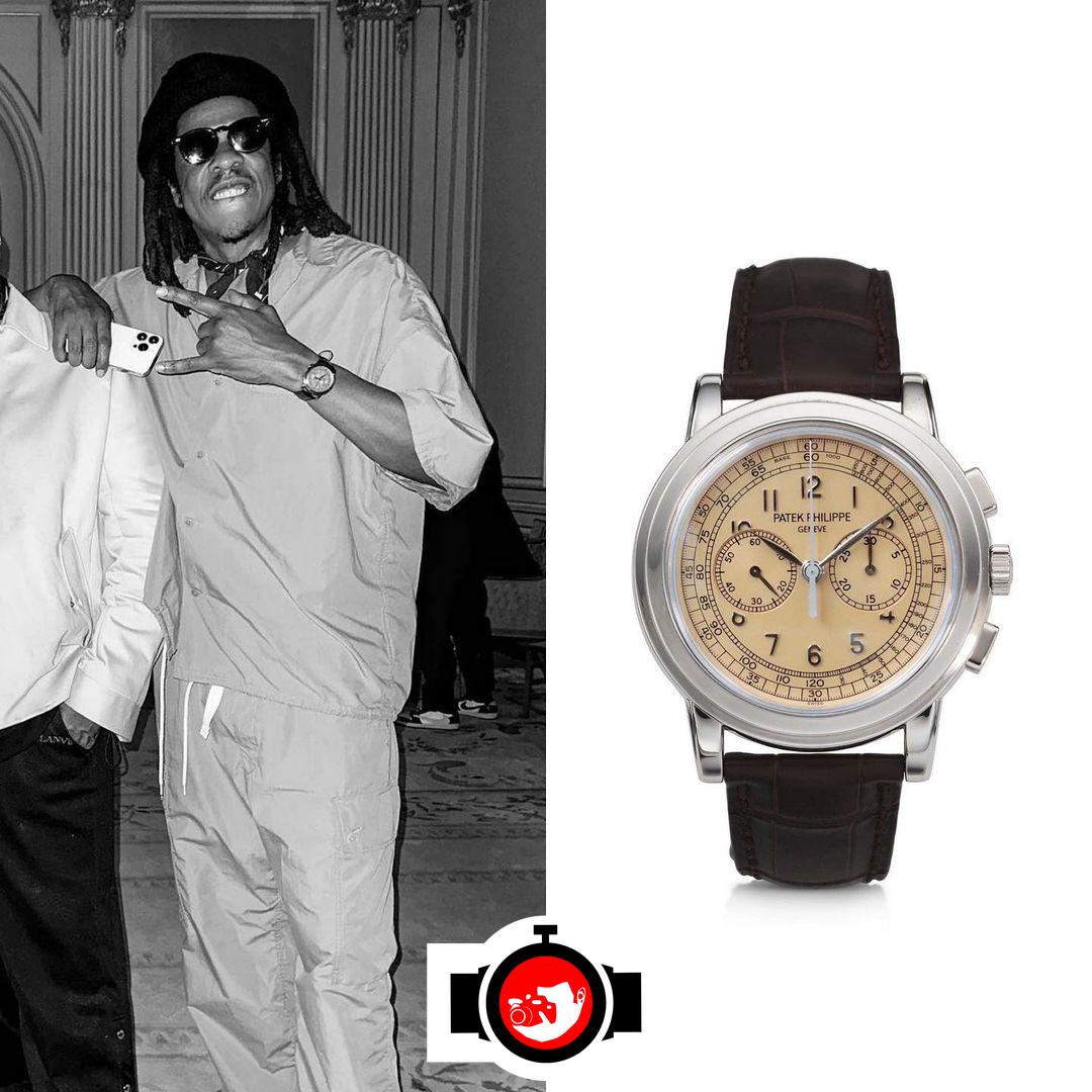 rapper Jay-Z spotted wearing a Patek Philippe 5070G