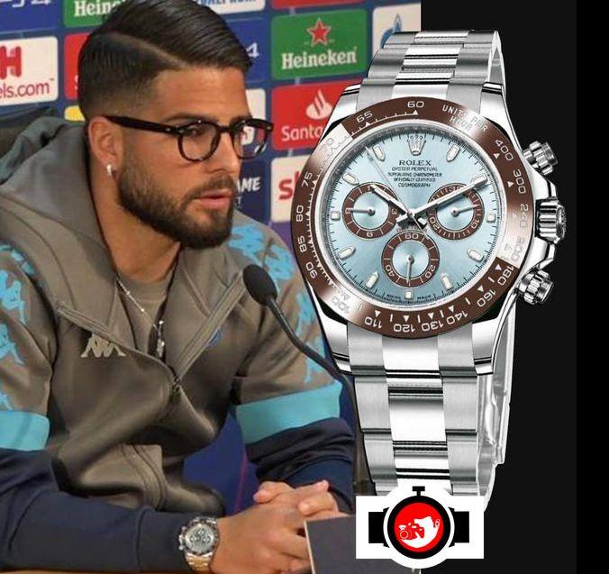 footballer Lorenzo Insigne spotted wearing a Rolex 