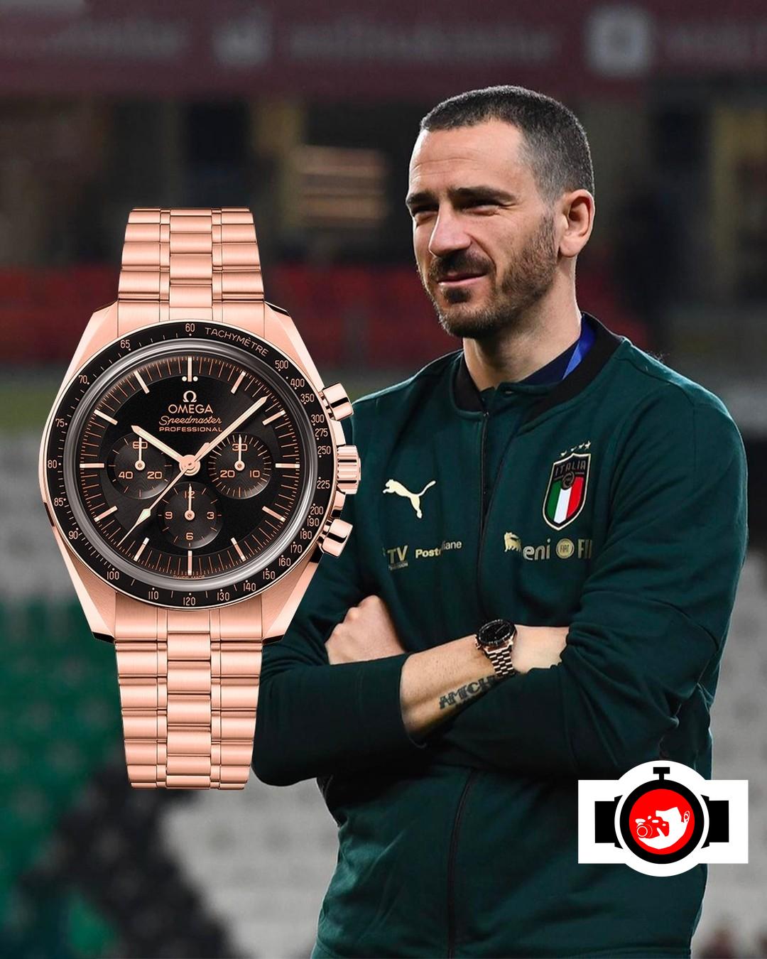 footballer Leonardo Bonucci spotted wearing a Omega 310.60.42.50.01.001