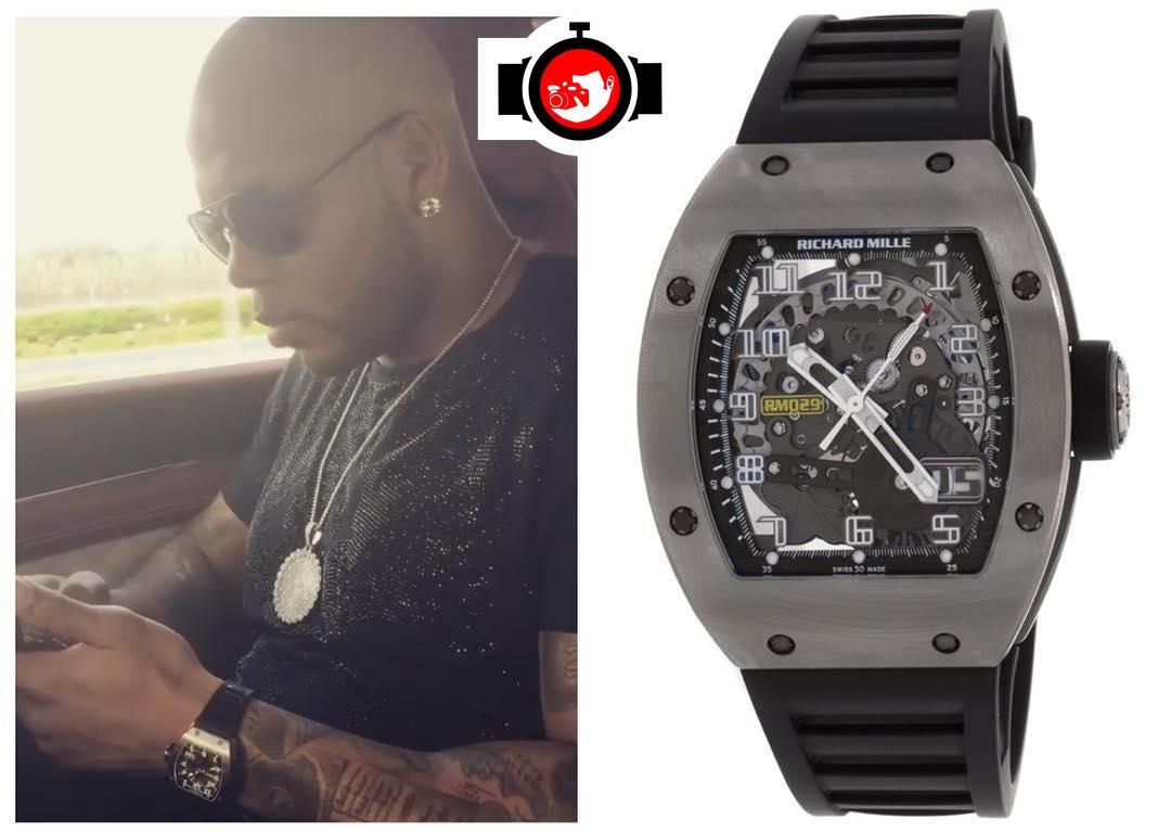 rapper Flo Rida spotted wearing a Richard Mille RM29