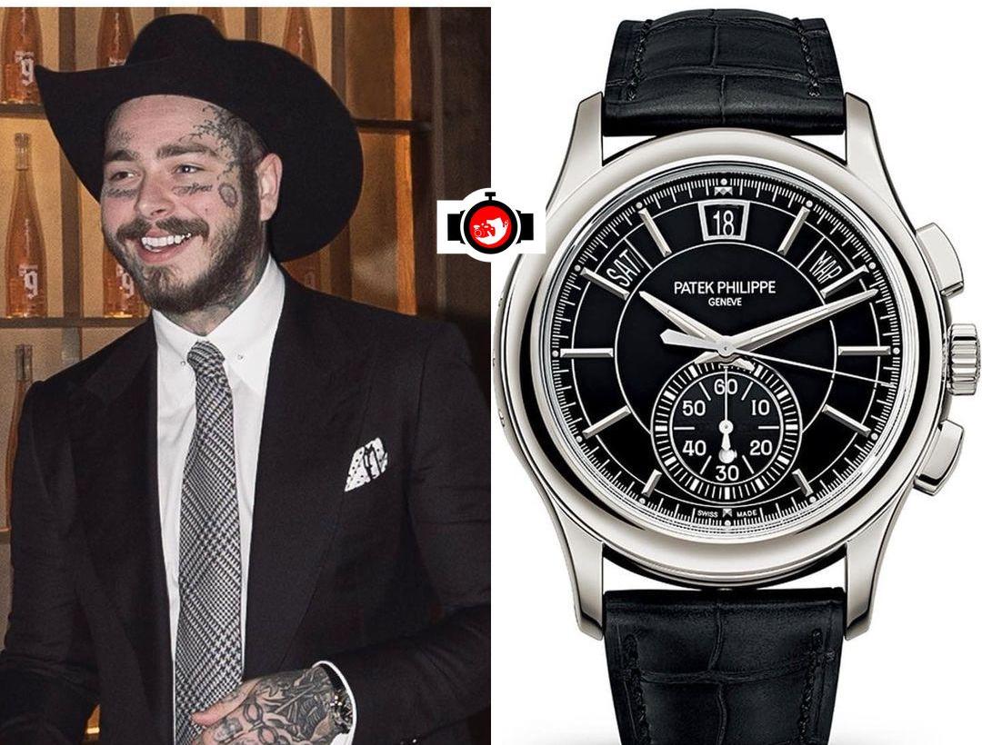 singer Post Malone spotted wearing a Patek Philippe 5905P