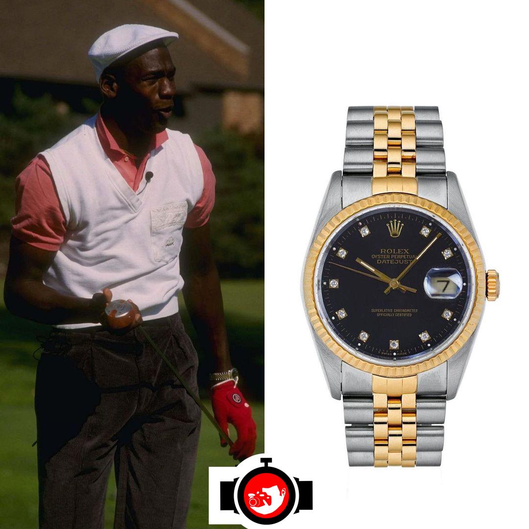 basketball player Michael Jordan spotted wearing a Rolex 