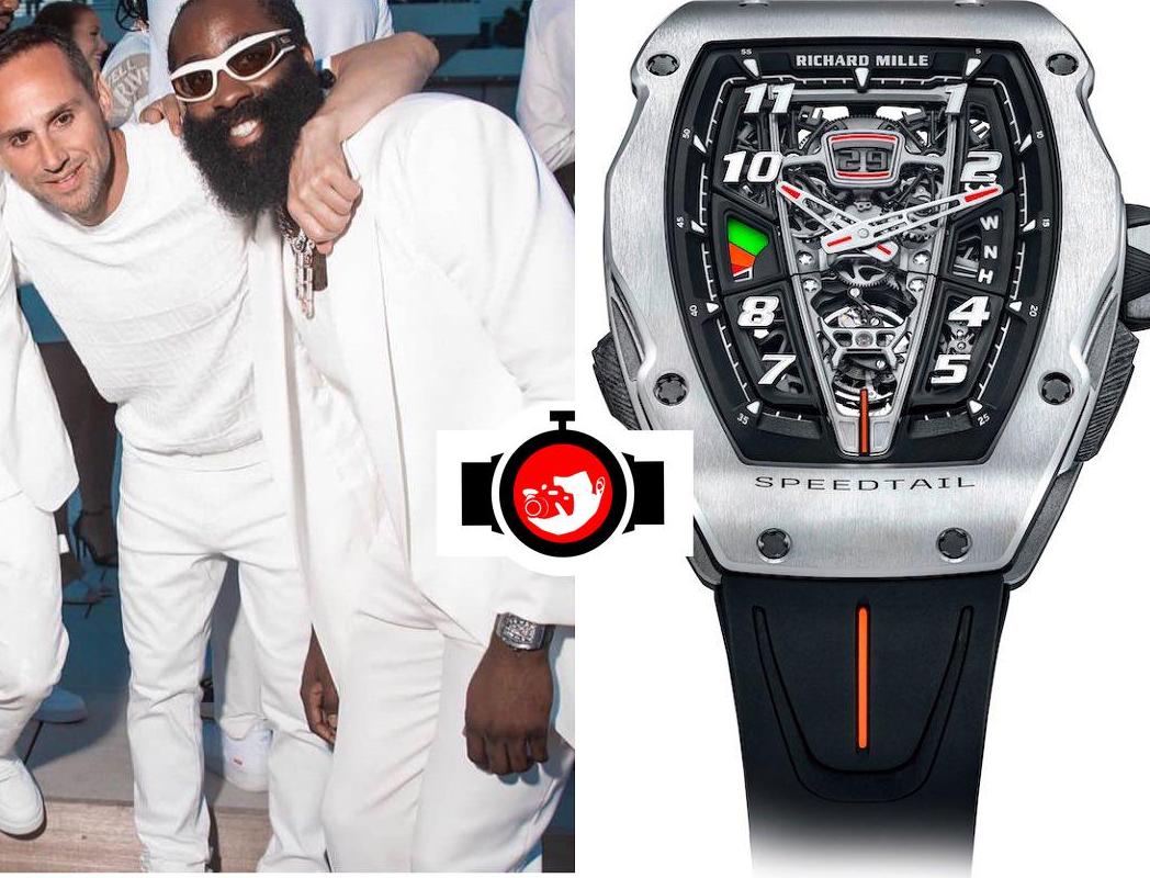 basketball player James Harden spotted wearing a Richard Mille RM 40-01