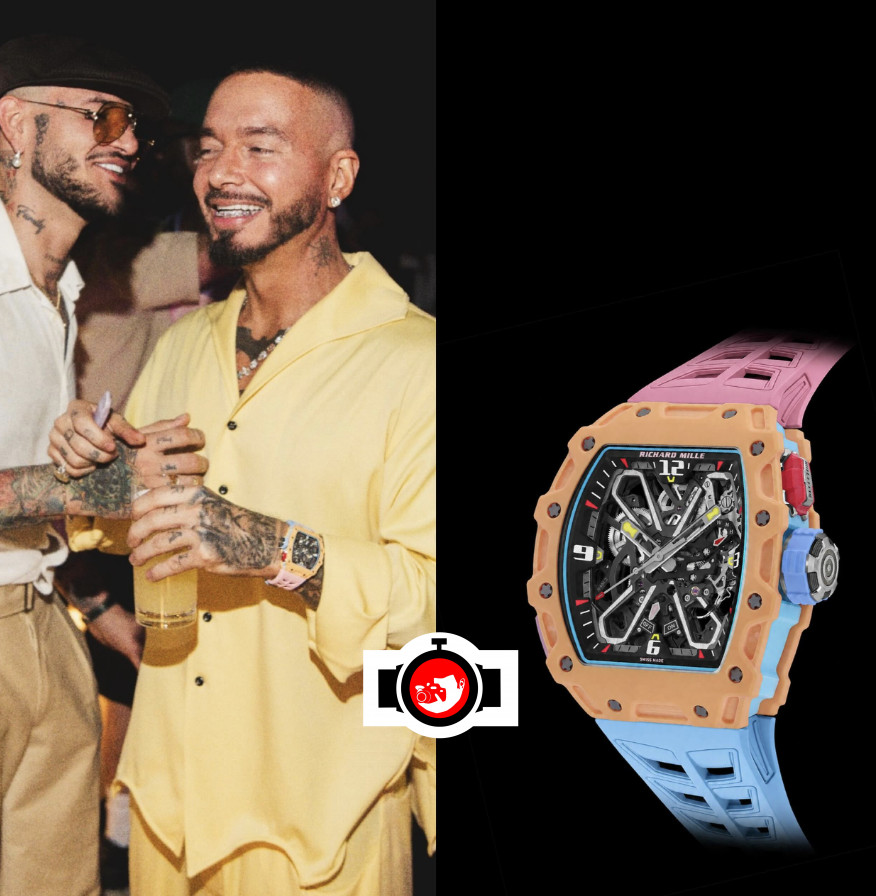 music producer, rapper J Balvin spotted wearing a Richard Mille RM 35-03