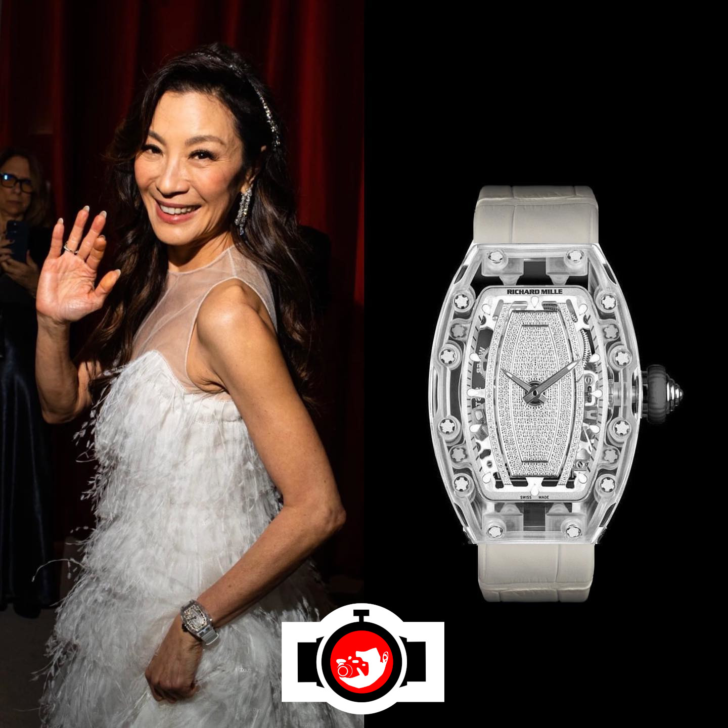 actor Michelle Yeoh spotted wearing a Richard Mille RM-07-02