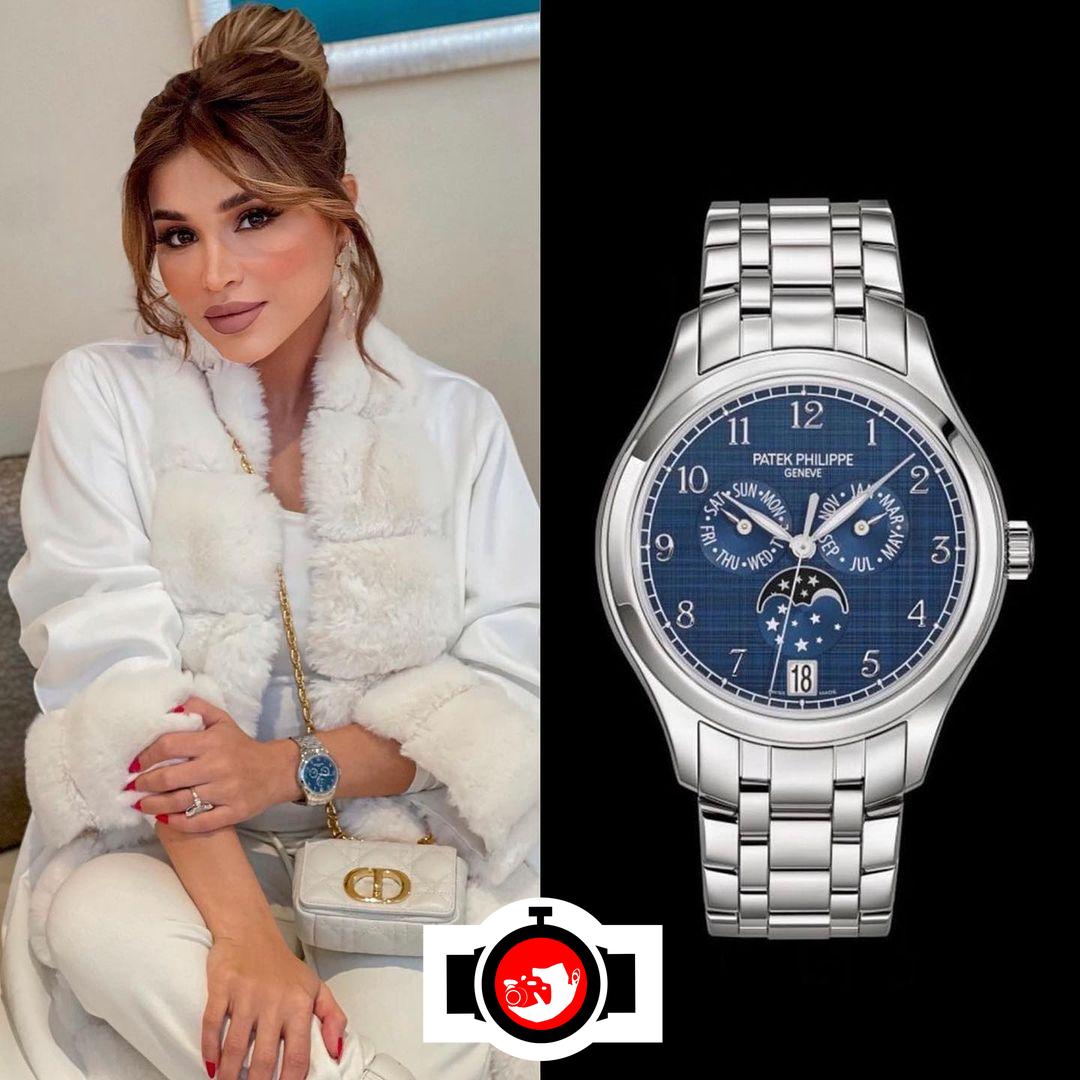 influencer Noha Nabil spotted wearing a Patek Philippe 4947/1A
