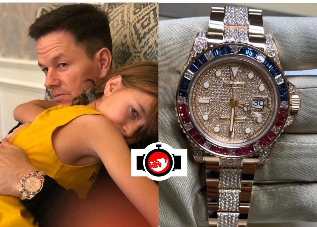 actor Mark Wahlberg spotted wearing a Rolex 126755SARU