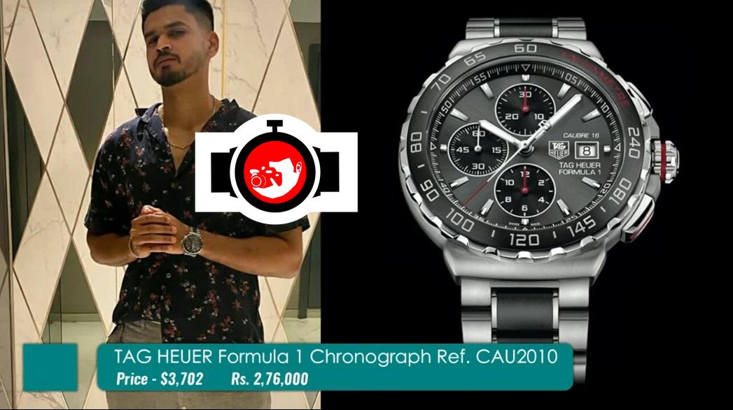 cricketer Shreyas Iyer spotted wearing a Tag Heuer CAU2010
