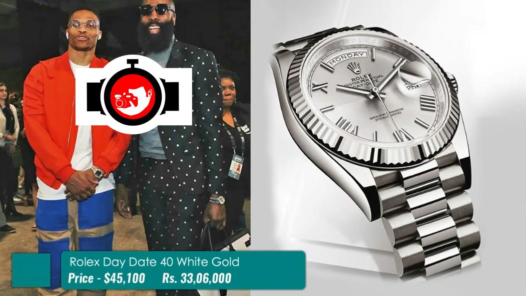 basketball player James Harden spotted wearing a Rolex 