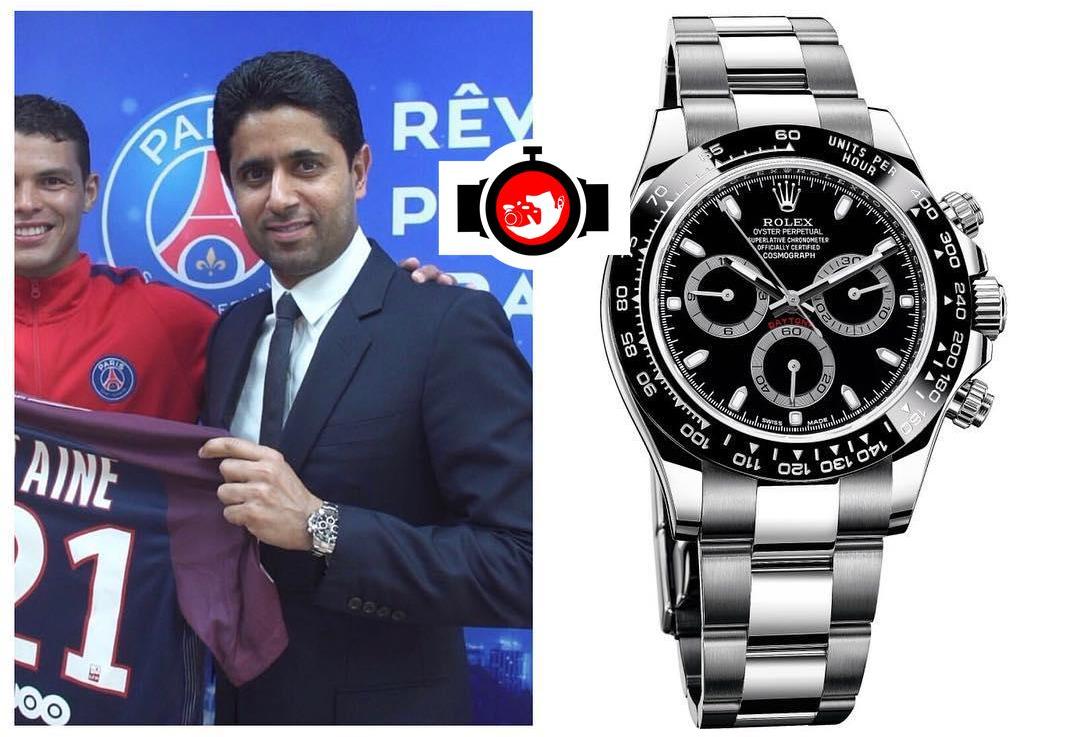 business man Nasser Al-khelaifi spotted wearing a Rolex 116500