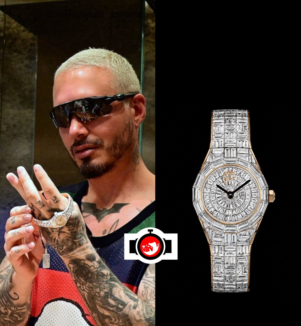rapper J Balvin spotted wearing a Avi & Co. AH12R-D
