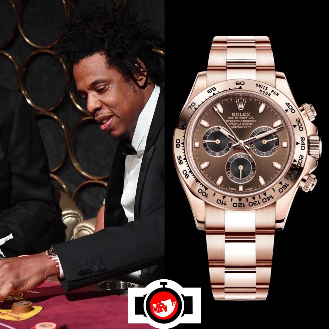 rapper Jay-Z spotted wearing a Rolex 
