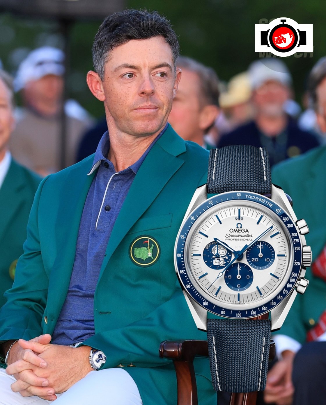 golfer Rory McIlroy spotted wearing a Omega 311.32.42.30.04.001