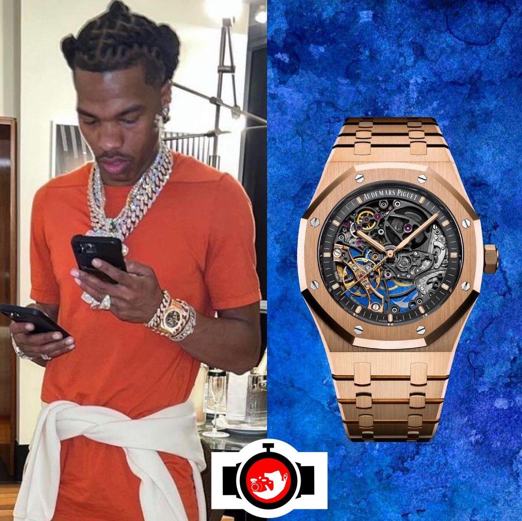 rapper Lil Baby spotted wearing a Audemars Piguet 15407OR