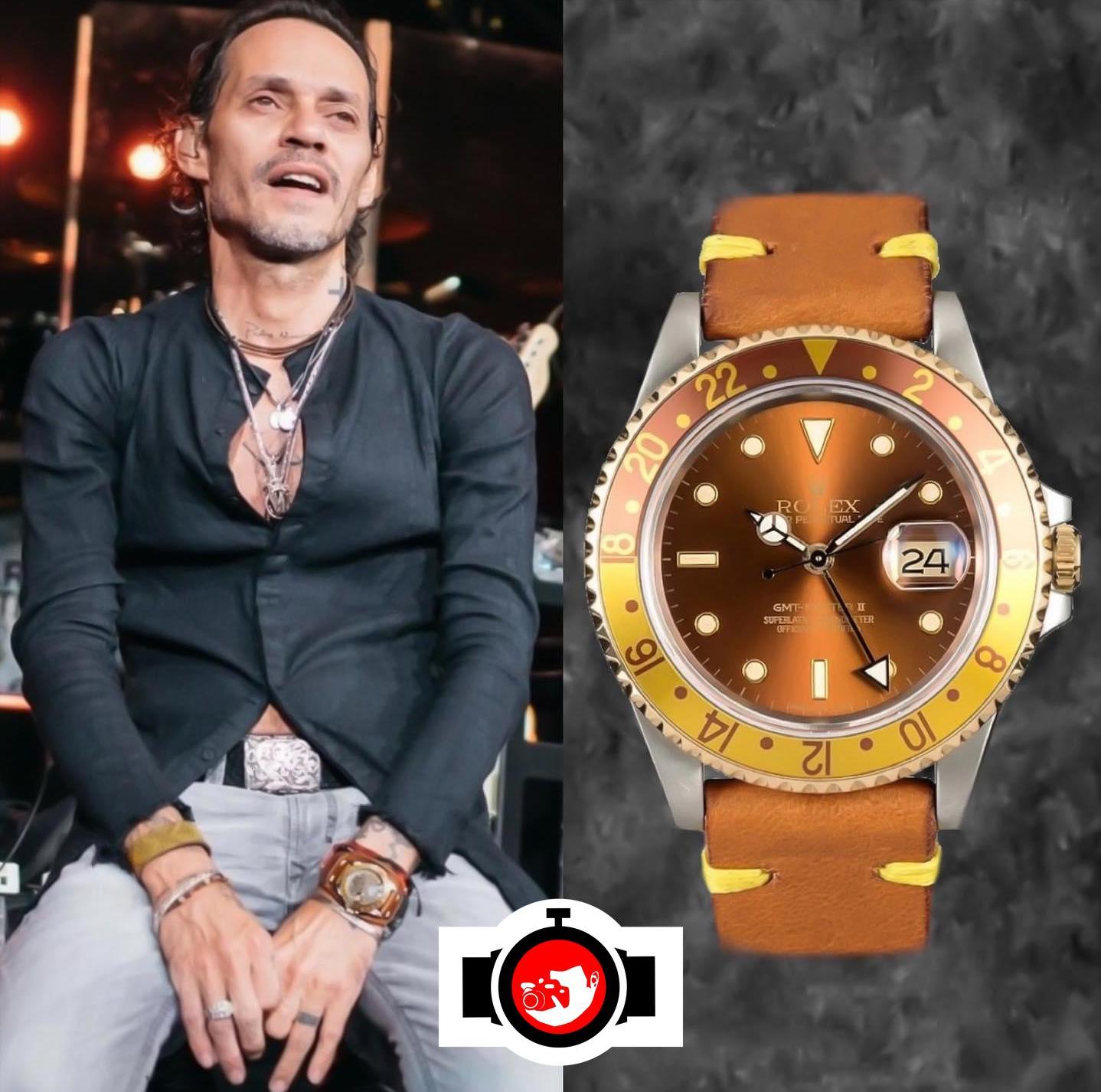 singer Marc Anthony spotted wearing a Rolex 16713