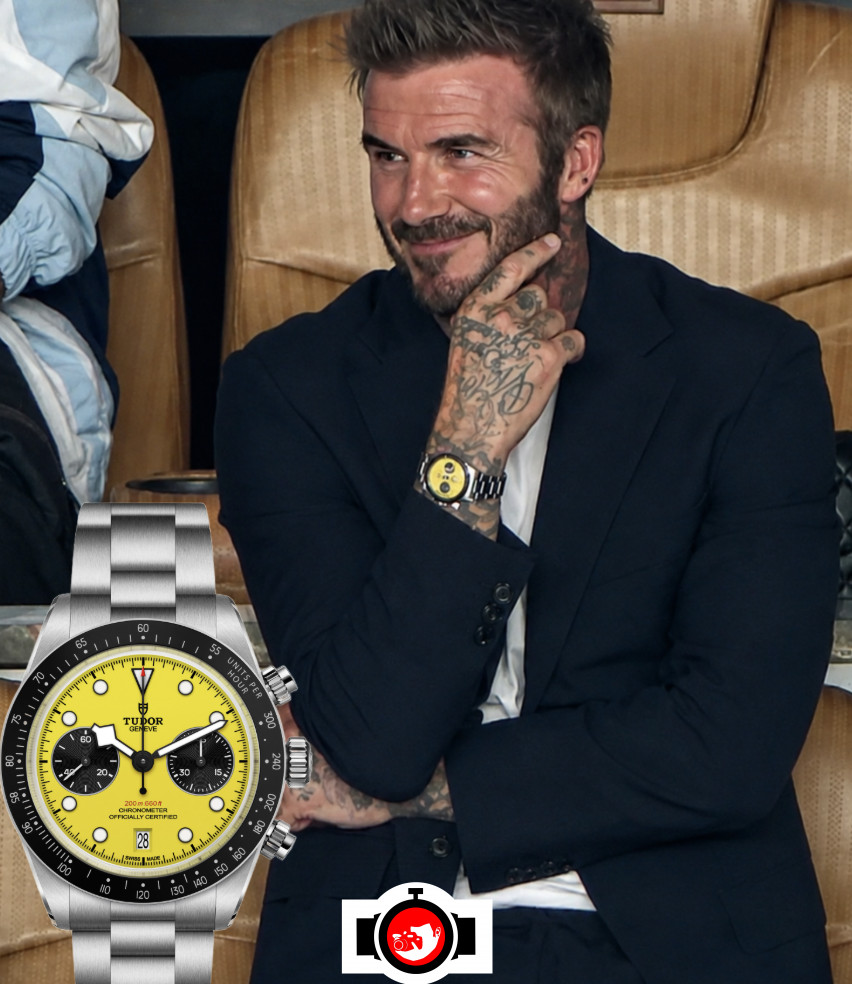 footballer David Beckham spotted wearing a Tudor M79360N