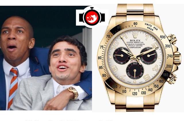 footballer Ashley Young spotted wearing a Rolex 116528