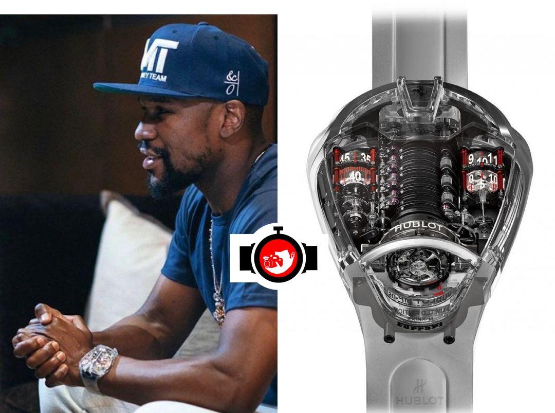boxer Floyd Mayweather spotted wearing a Hublot 905.JX.0001.RT
