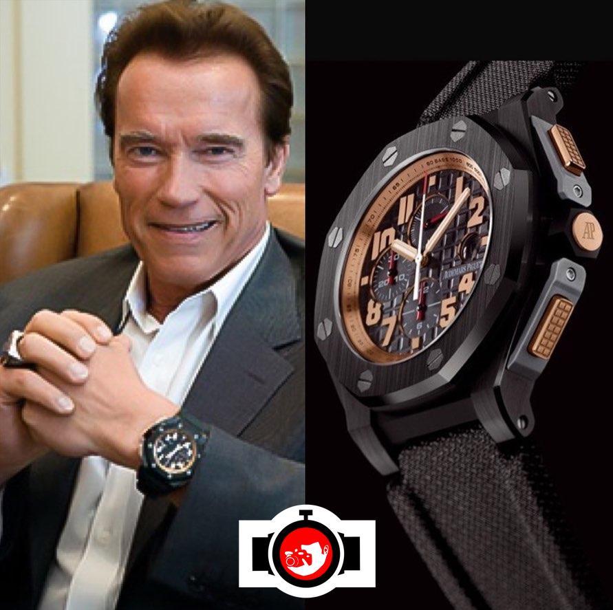 actor Arnold Schwarzenegger spotted wearing a Audemars Piguet 