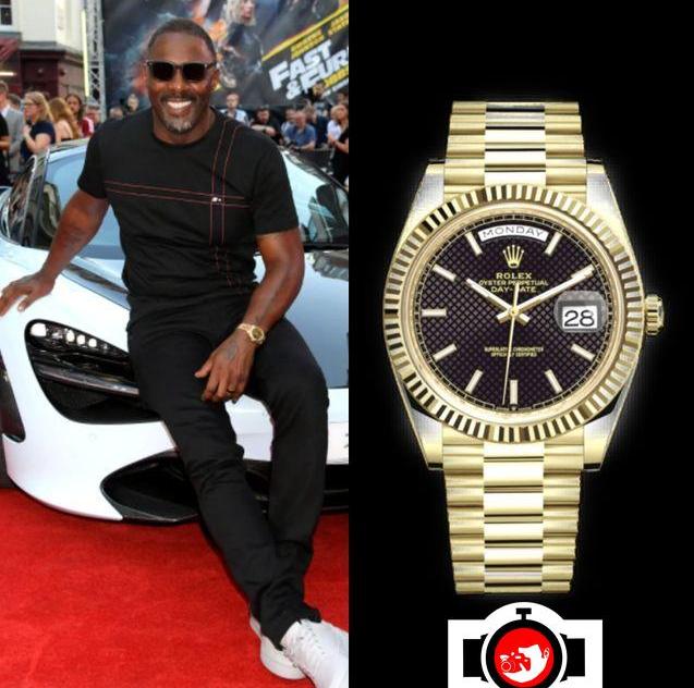 actor Idris Elba spotted wearing a Rolex 