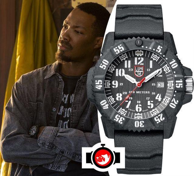 actor Corey Hawkins spotted wearing a Luminox 