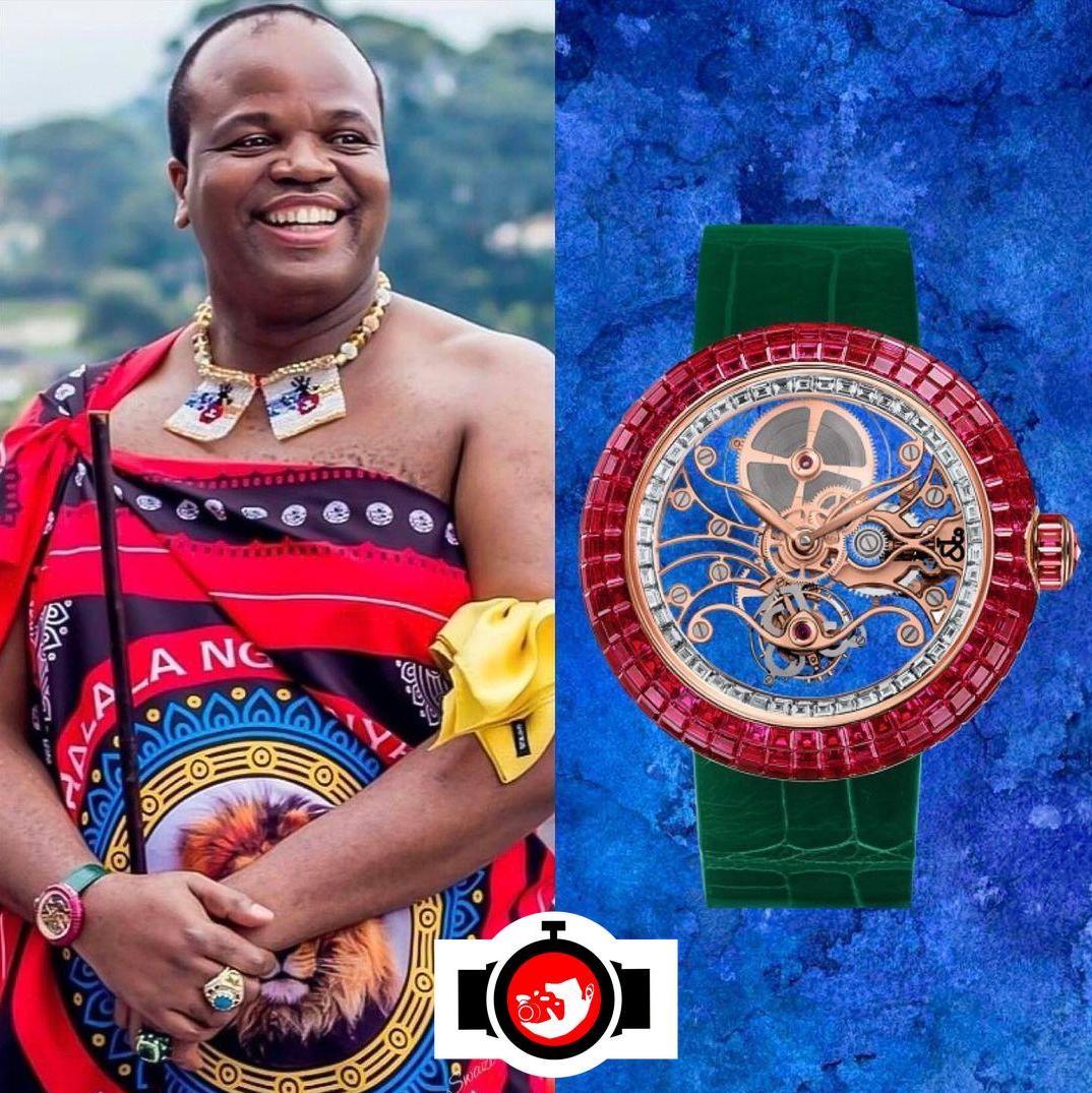royal Mswati Iii spotted wearing a Jacob & Co BT542.40.BR.RB.A