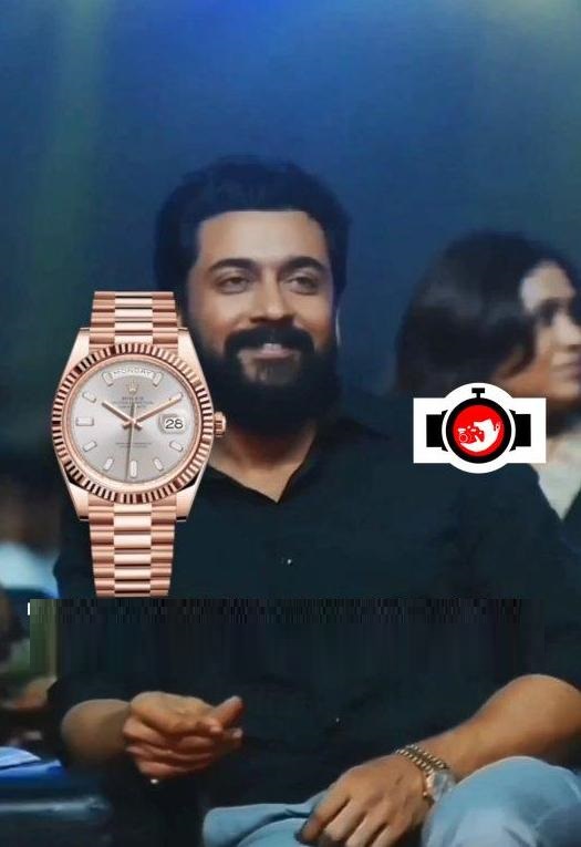 actor Suriya spotted wearing a Rolex 228235