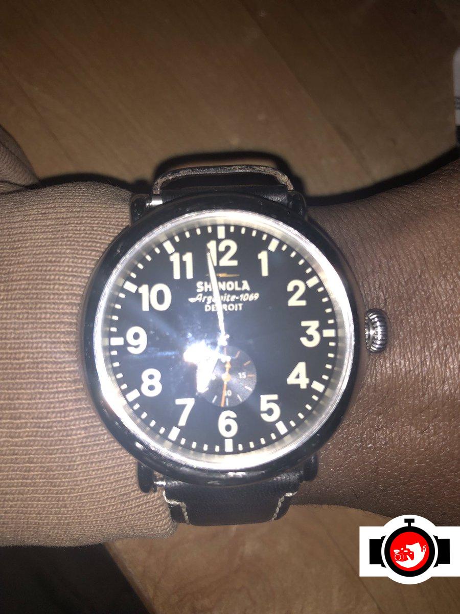 rapper Kanye West spotted wearing a Shinola 