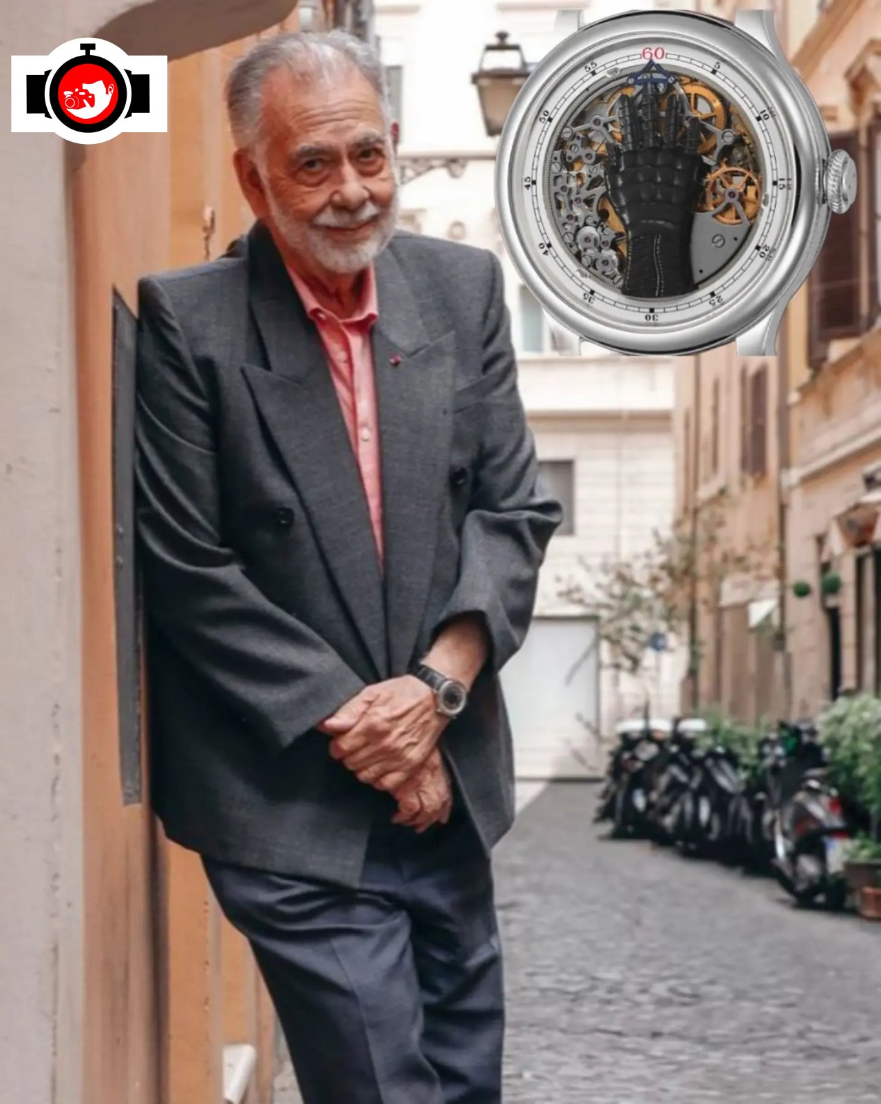 film director Francis Ford Coppola spotted wearing a F.P. Journe FFC