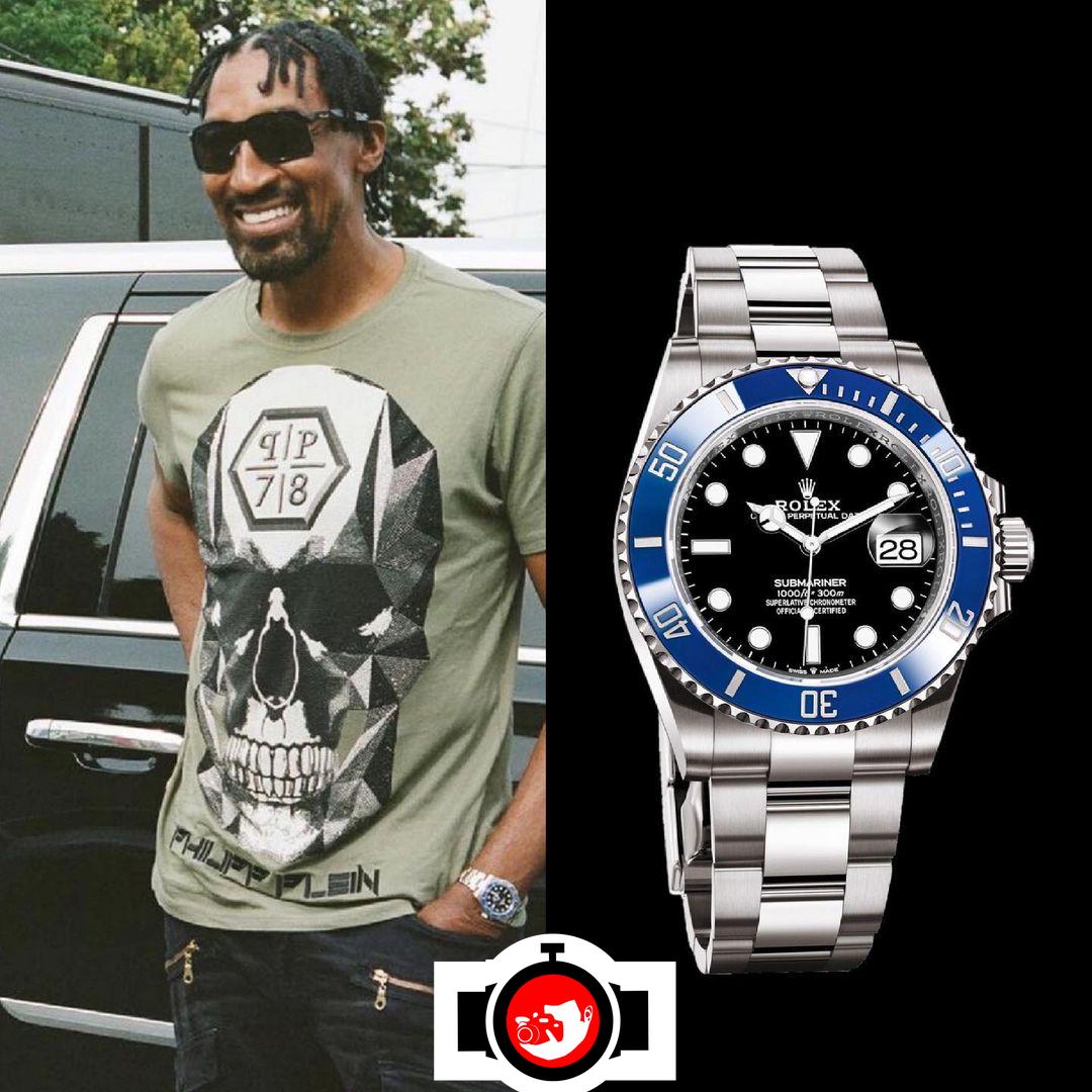 basketball player Scottie Pippen spotted wearing a Rolex 126619LB