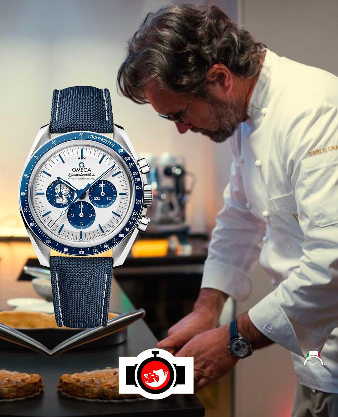 chef Carlo Cracco spotted wearing a Omega 310.32.42.50.02.001