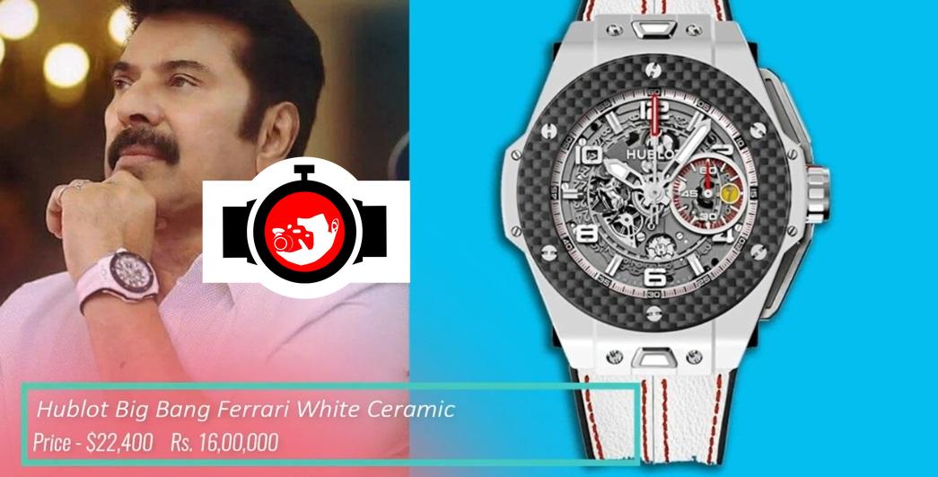 actor Mammootty spotted wearing a Hublot 