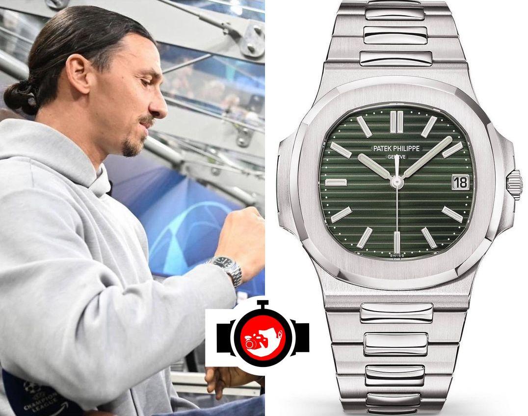 footballer Zlatan Ibrahimovic spotted wearing a Patek Philippe 5711/1A-014